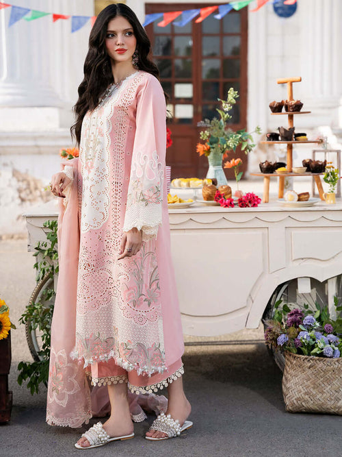3 Piece Heavy Embroidered Chickan Kari Pure Lawn Suit